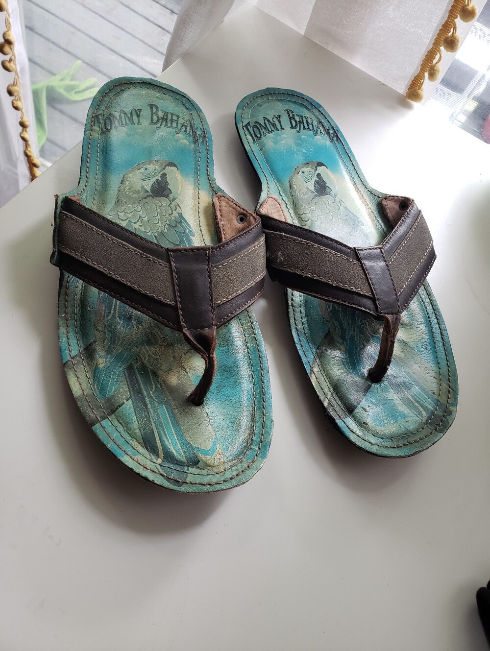 Tommy Bahama Upper Leather Samoa M 8018 200 Parrot Men's Sandals